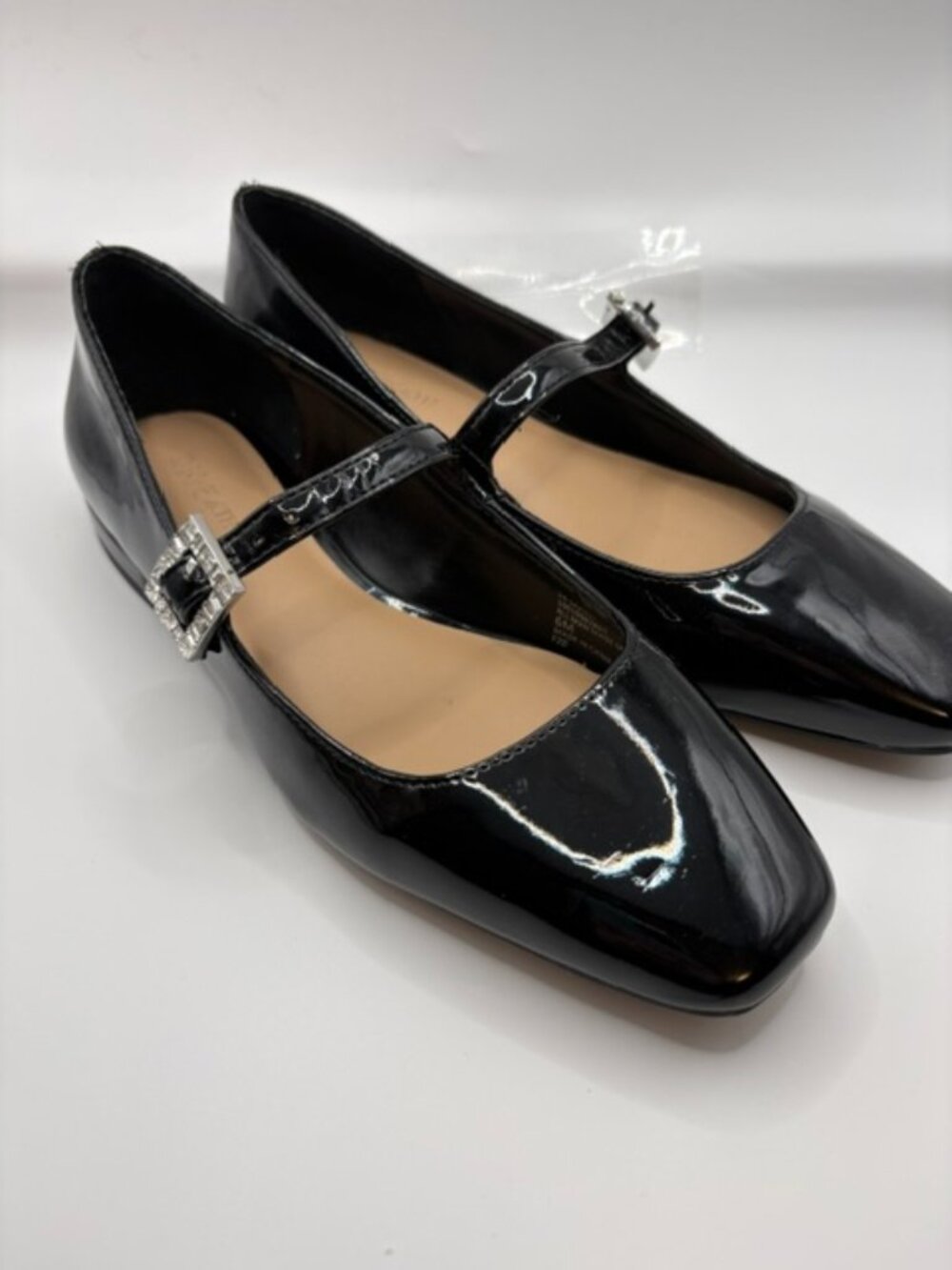 On 34th Black ballet flats with strap